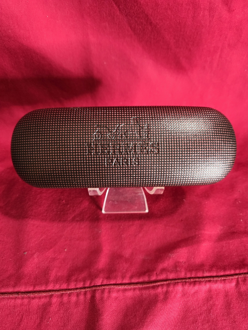 Hermes Burgundy (Deep Purple) Hard Case Sunglass/Eyeglass Case